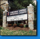 Lighted Message Board Sign