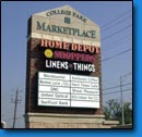 College Park Marketplace Message Center Sign