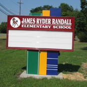 letter track school sign